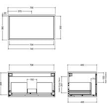 Elwood Apollo 750mm Wall Hung Single Vanity Unit
